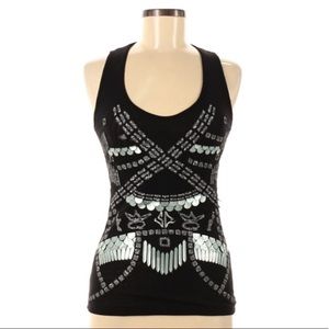 Save the Queen Blank Embellished Tank Top